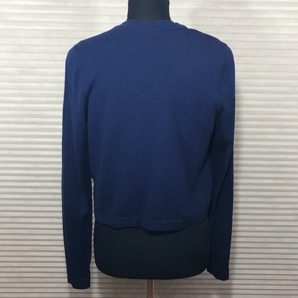 HWR Anthropologie Blue Floral Open Cardigan Medium - Picture 3 of 8